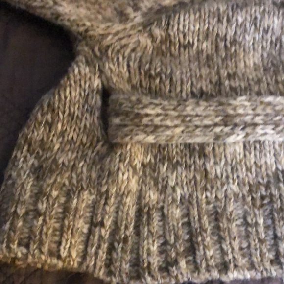 St. John Belted Zip Up Mock Neck Sleeved Cape/Poncho Cardigan XL - Picture 10 of 11